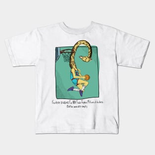 Giraffe Basketball Kids T-Shirt